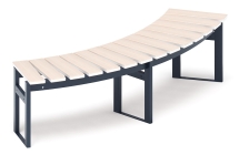 Модульная скамья радиальная (беленый дуб) МФ 42.01.17-01