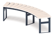 Модульная скамья радиальная (беленый дуб) МФ 42.01.17-01