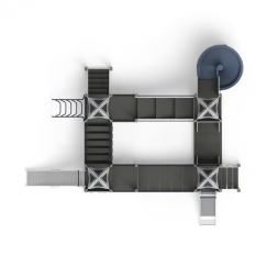 Детская игровая площадка Космопорт винтовой скат, горки Н 750,1200,2000 ДИК 2.14.02-01, фото 5