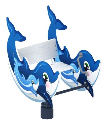 Дельфинчик - Качалка на пружине - ИО 22.17.02-И1, фото 1