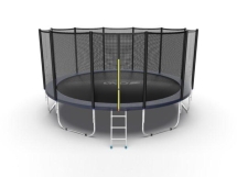 Батут с внешней сеткой и лестницей, диаметр 16ft (синий) Батут с внешней сеткой и лестницей, диаметр 16ft (синий)