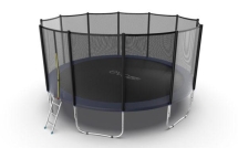 Батут с внешней сеткой и лестницей, диаметр 16ft (синий) Батут с внешней сеткой и лестницей, диаметр 16ft (синий)