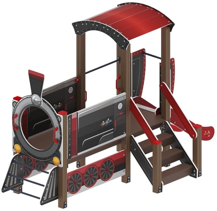 Паровозик (черный) - ДИК 1.03.5.01-02 - Игровой комплекс H=750, фото 4