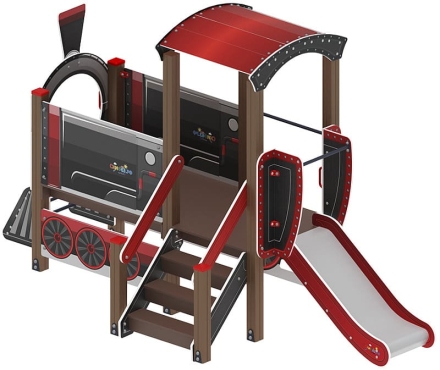 Паровозик (черный) - ДИК 1.03.5.01-02 - Игровой комплекс H=750, фото 3