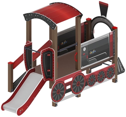 Паровозик (черный) - ДИК 1.03.5.01-02 - Игровой комплекс H=750, фото 1