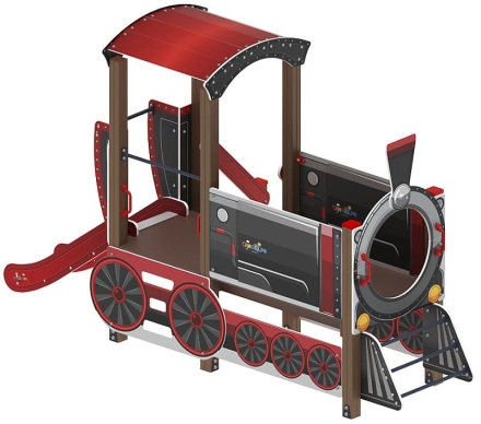 Паровозик (черный) - ДИК 1.03.5.01-02 - Игровой комплекс H=750, фото 2