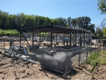 Навес с плоской кровлей из профлиста