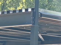 Навес с плоской кровлей из профлиста