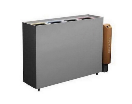 Урна для раздельного сбора мусора 09, 4 секции плюс урна для батареек, фото 1