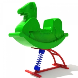 Качалка на пружине Лошадка для детской игровой площадки, фото 1