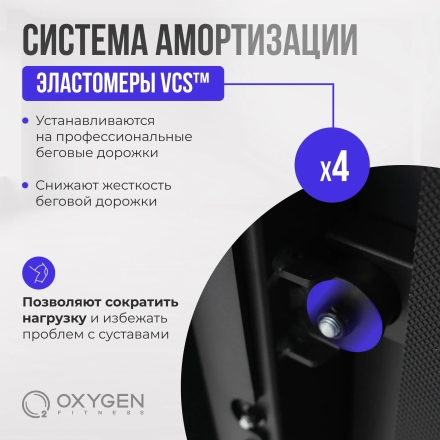 Беговая дорожка домашняя OXYGEN FITNESS ELISION, фото 9