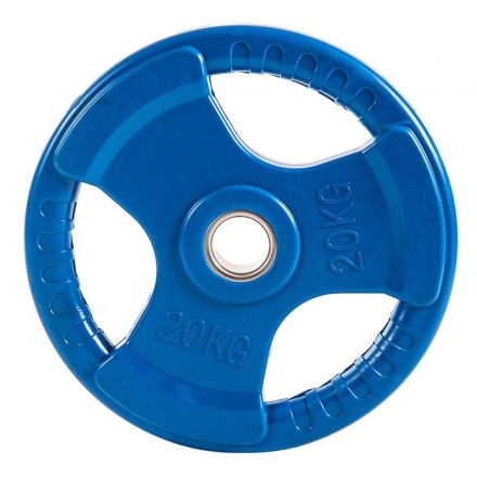 Диск обрезиненный ZSO цветной 3 HANDLE  D-51, 20 кг, фото 1