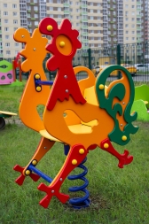Качалка на пружине Петушок 04011 для детской площадки, фото 4 Качалка на пружине Петушок 04011 для детской площадки, фото 4