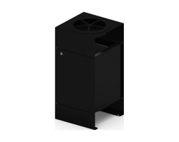 Урна парковая с пепельницей (черная) (под анкера) Порядок, фото 4