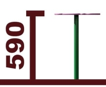 Песочный столик Цветок h 590 мм 02019.21 для детской площадки