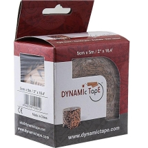 Тейп динамический Dynamic Tape, арт. DT50TT, шир. 5 см, дл. 5 м, телесный/черн. тату