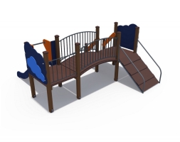 Детский игровой комплекс Литл с металлическим скатом Н-750 ДИО 04013, фото 2