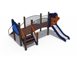 Детский игровой комплекс Литл с металлическим скатом Н-750 ДИО 04013, фото 1