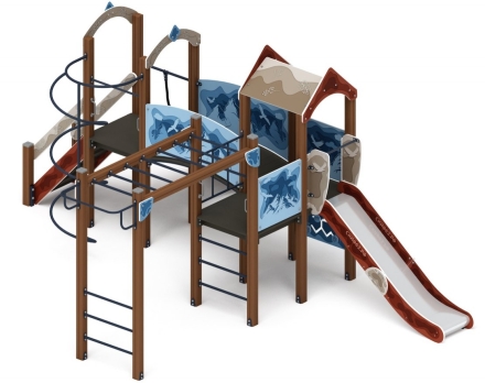 Детская игровая площадка Рада (Алтай) горка Н 1200 ДИК 2.01.2.08-04, фото 1