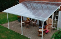 Односкатный навес к дому