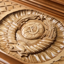 Нарды резные ручной работы "Империя" (Россия, дерево, размер 64х33х12 см)