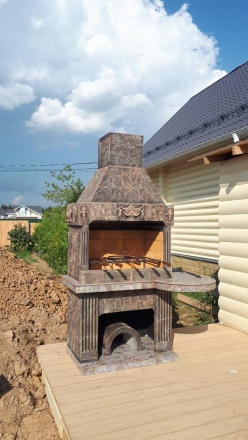 Печь № 8 — Печь барбекю с большой топкой и круглым столом, фото 10