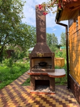 Печь № 8 — Печь барбекю с большой топкой и круглым столом Печь № 8 — Печь барбекю с большой топкой и круглым столом