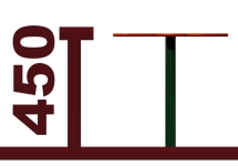 Песочный столик Цветок h 450мм 02018.21 для детской площадки