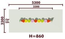 Скамейка детская 26002.21 для игровой площадки