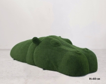 Топиари Бегемот в воде, h=45см - газон Есо Топиари Бегемот в воде, h=45см - газон Есо