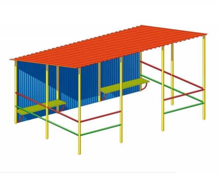 Теневой навес Стандарт 9.6 м2, фото 1
