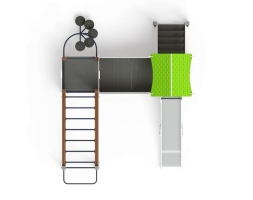 Детская игровая площадка Лукоморье ДИК 2.25.06-11.С H=1200, металлический скат, фото 5