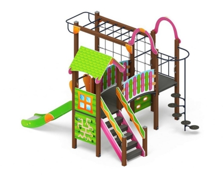 Детская игровая площадка Лукоморье ДИК 2.25.06-11.С H=1200, металлический скат, фото 2