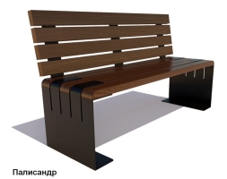 Скамейка уличная «Симферополь» без подлокотников, Лиственница 3 м, фото 1