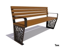 Парковая скамейка Сколково, Лиственница 0,6 м Парковая скамейка Сколково, Лиственница 0,6 м