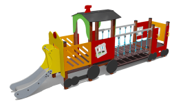 Игровой макет Паровоз с 1 вагоном ВСТ 5626 для детской площадки, фото 3