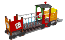 Игровой макет Паровоз с 1 вагоном ВСТ 5626 для детской площадки