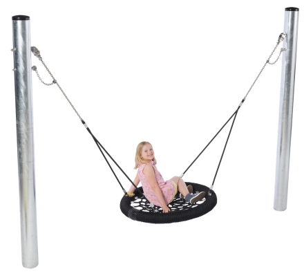 Качели-гнездо Rosette армированного каната со стойками Гнездо 100 см для детской площадки, фото 1