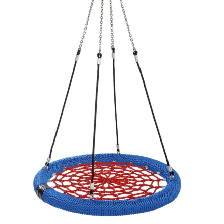 Качели-гнездо Rosette армированного каната со стойками Гнездо 100 см для детской площадки, фото 4