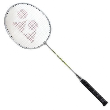 СЦ*Ракетка бадм. Yonex GR-101R, для начинающ.,стал. обод и стерж с тройник, со струнами, серебр, фото 1
