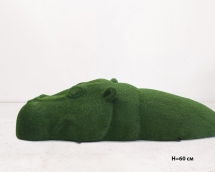 Топиари Бегемот в воде, h=55см - газон Есо Топиари Бегемот в воде, h=55см - газон Есо