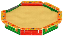 Песочница восьмигранная (Ракушки) - ИО 5.01.04-40, фото 4