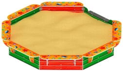 Песочница восьмигранная (Ракушки) - ИО 5.01.04-40, фото 3