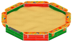 Песочница восьмигранная (Ракушки) - ИО 5.01.04-40, фото 1