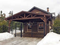 Деревянный навес для двух авто МАРСЕЛЬ Базовая комплектация, фото 3