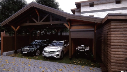 Навес для машин ФЕРНАН Несущий каркас, фото 2