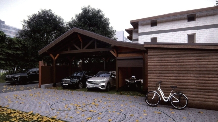 Навес для машин ФЕРНАН Несущий каркас, фото 1