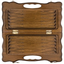 Нарды резные "Корона" с ручкой 30, Haleyan