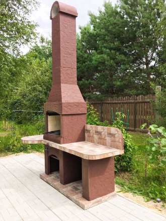 Печь № 10А — Барбекю меандр с рабочим столом (или мойкой), фото 2