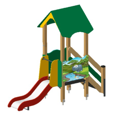 Детская горка Экопита Большая ГР-15 H=600 для игровой площадки, фото 2